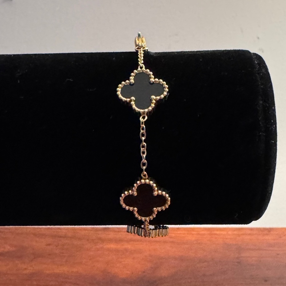 13mm Clover 18kt gold stainless steel bracelet